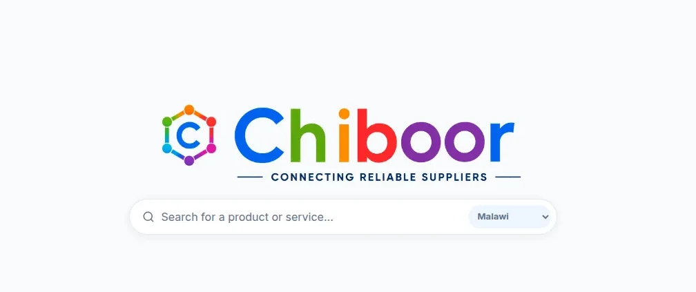 Chiboor public home with logo and supplier search