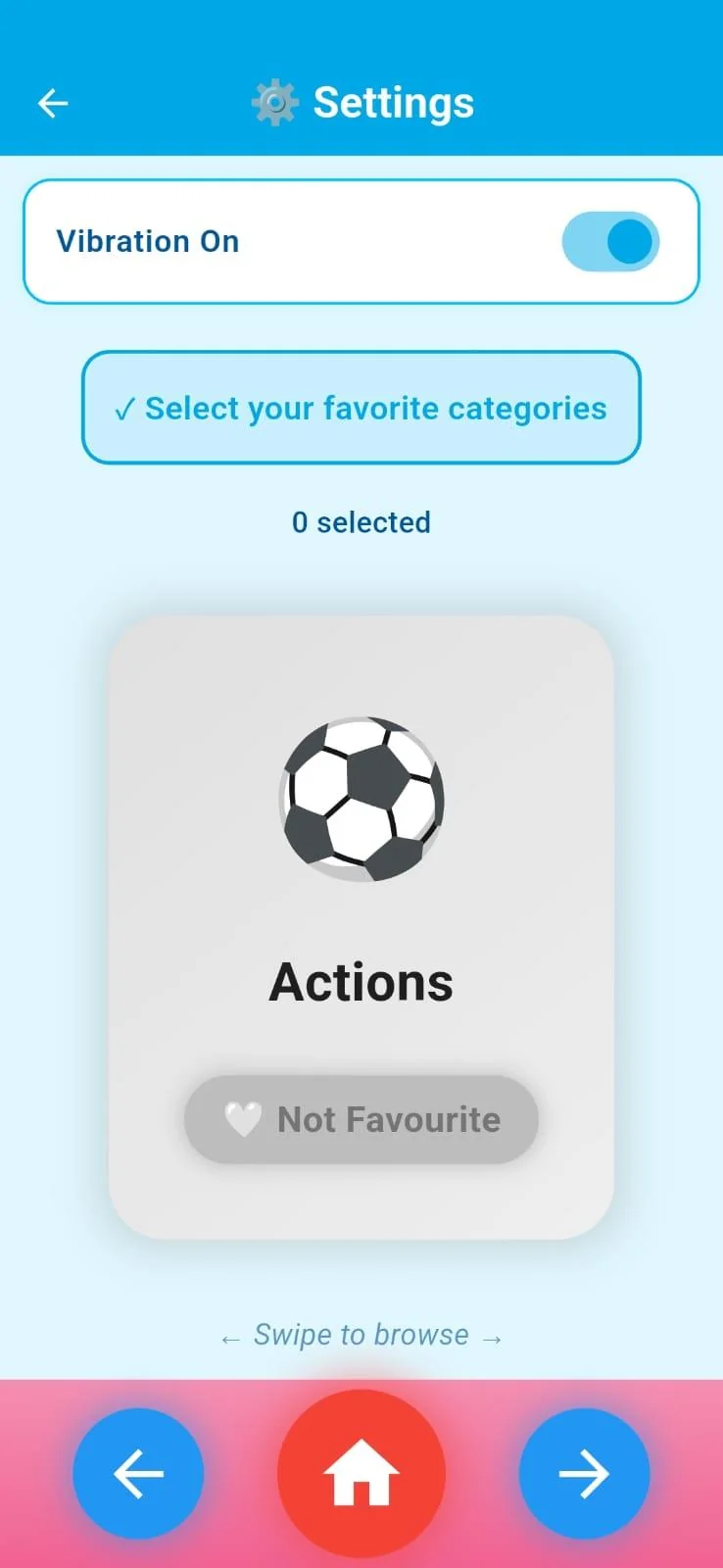 Smart AAC settings and category preferences